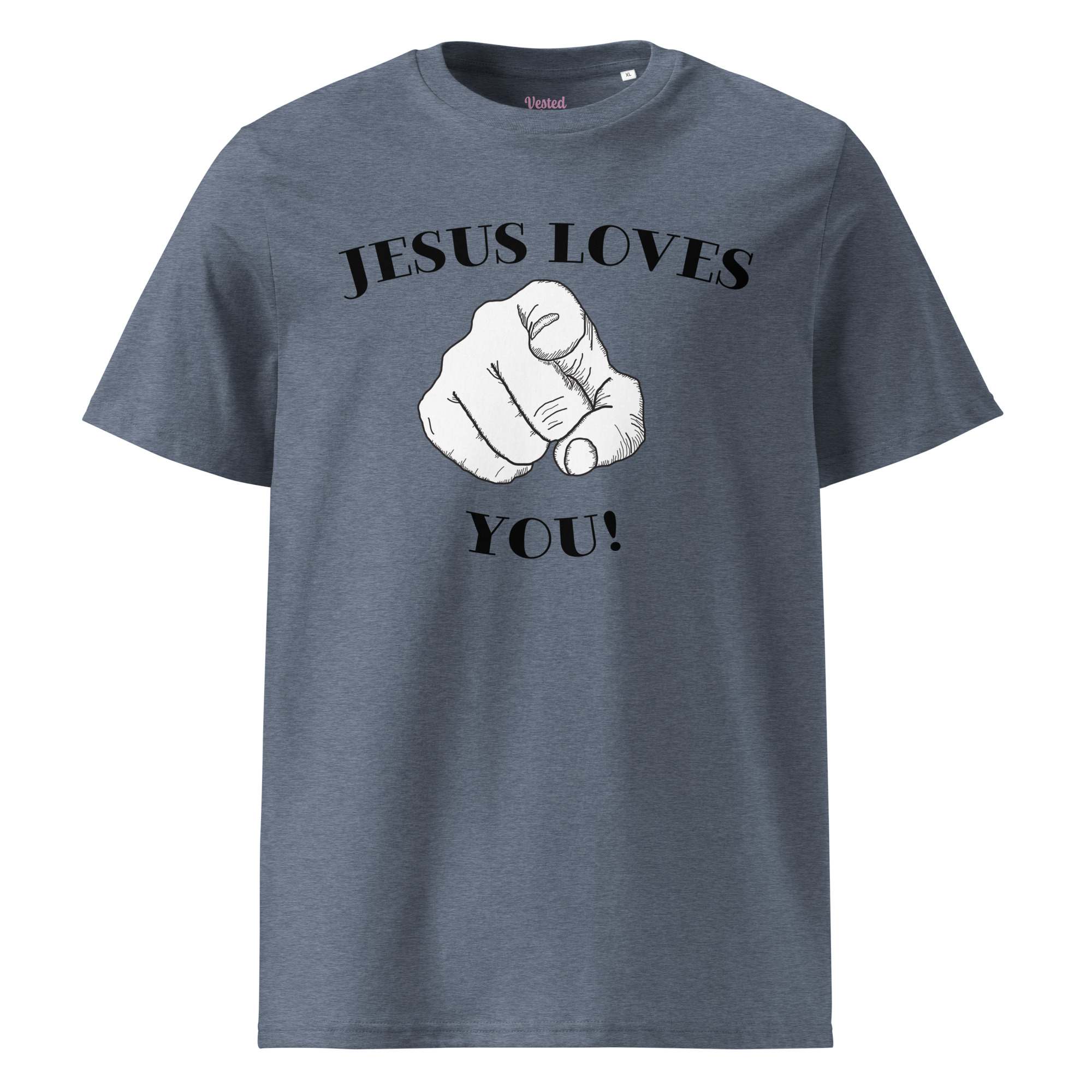 Jesus Loves You Unisex Organic Cotton T-shirt - Image 5