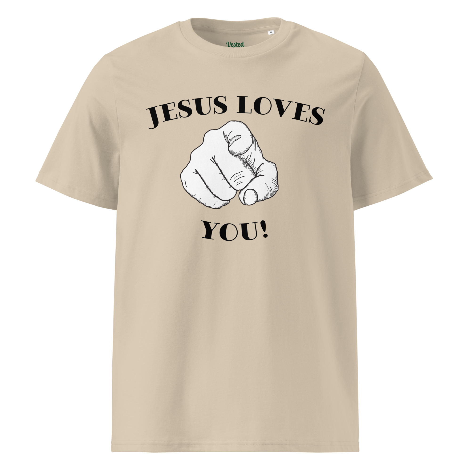 Jesus Loves You Unisex Organic Cotton T-shirt - Image 7