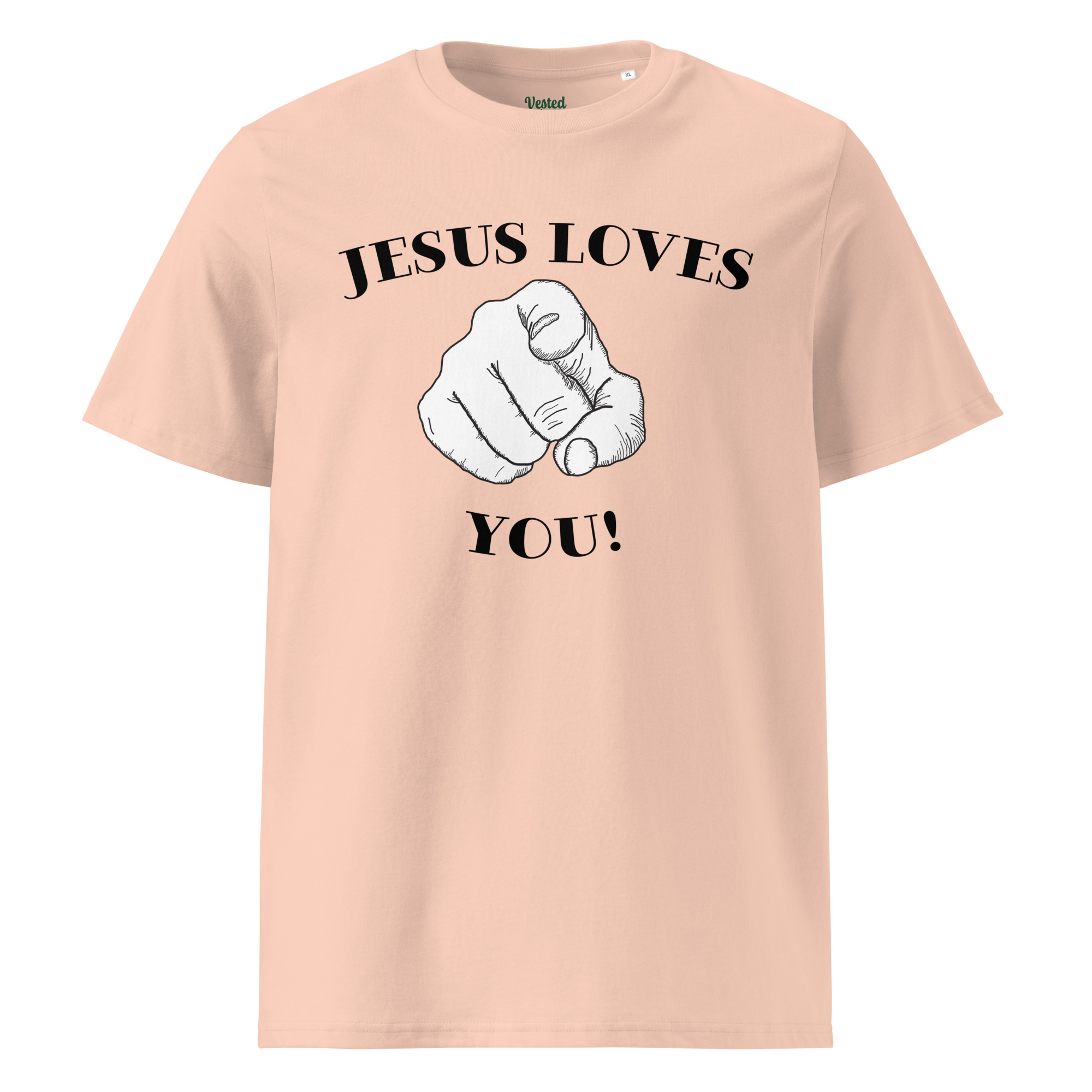 Jesus Loves You Unisex Organic Cotton T-shirt - Image 8