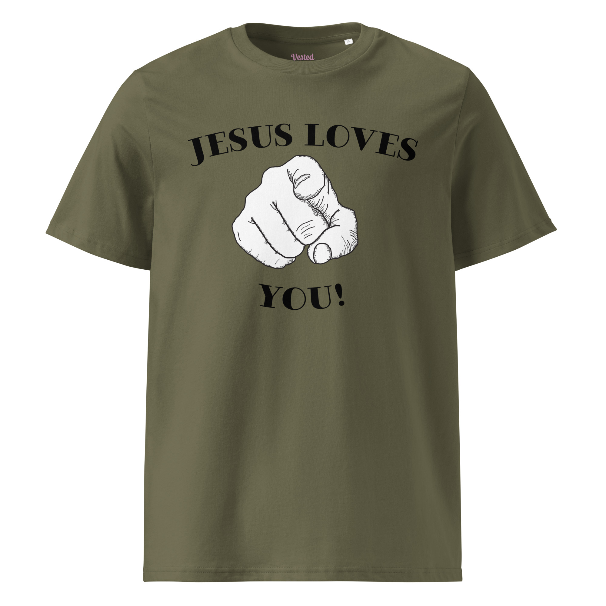 Jesus Loves You Unisex Organic Cotton T-shirt - Image 4