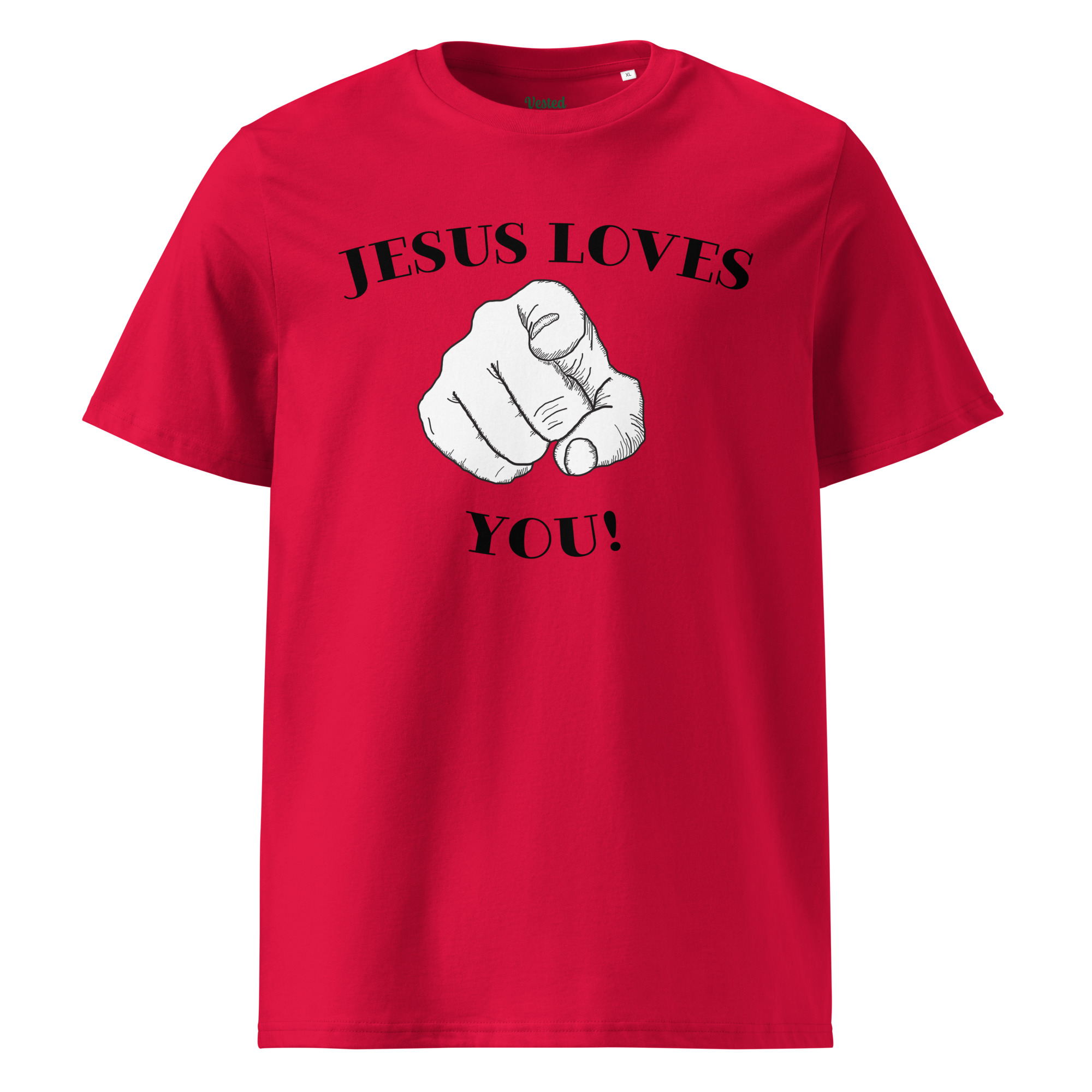 Jesus Loves You Unisex Organic Cotton T-shirt - Image 3