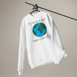 Work and Take Care of It Unisex Organic Oversized Sweatshirt
