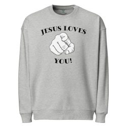 Jesus Loves You Unisex Organic Oversized Sweatshirt